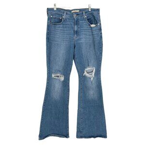 Levi's Women's‎ 726 Flare Jeans Distressed Size 16 In Take a Walk Wash